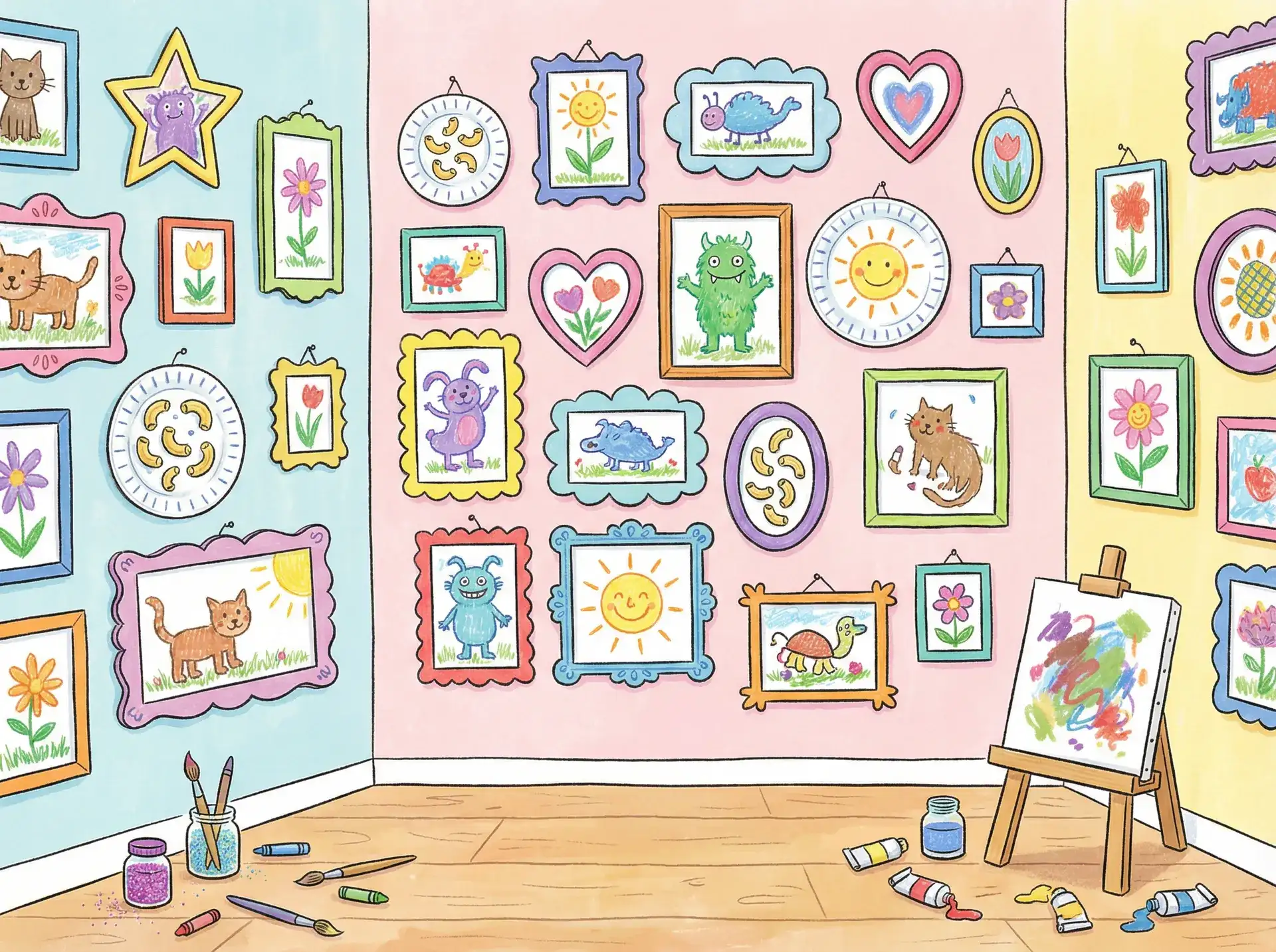 小朋友的彩色画作 - 暗网禁区 创意展示